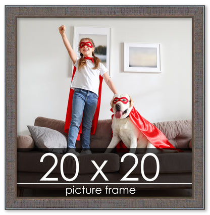 Distressed/Aged Pewter Wood Picture Frame