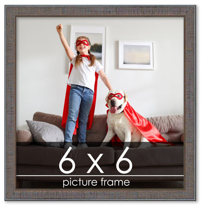 Distressed/Aged Pewter Wood Picture Frame