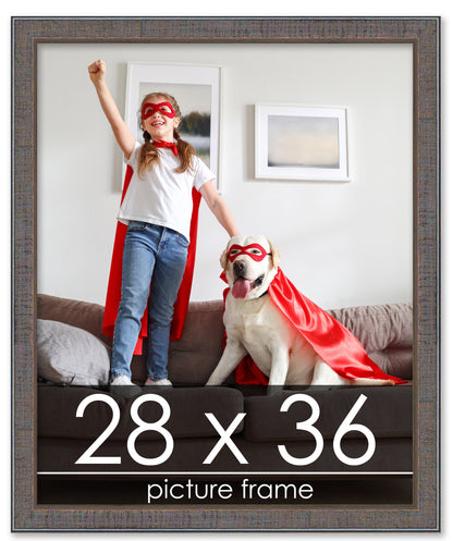 Distressed/Aged Pewter Wood Picture Frame