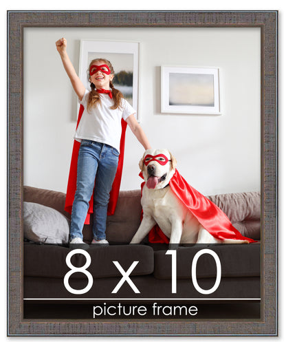 Distressed/Aged Pewter Wood Picture Frame