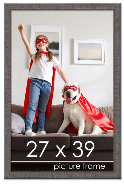 Distressed/Aged Pewter Wood Picture Frame