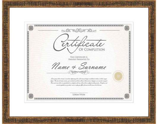 Black Frame for Certificates & Diplomas