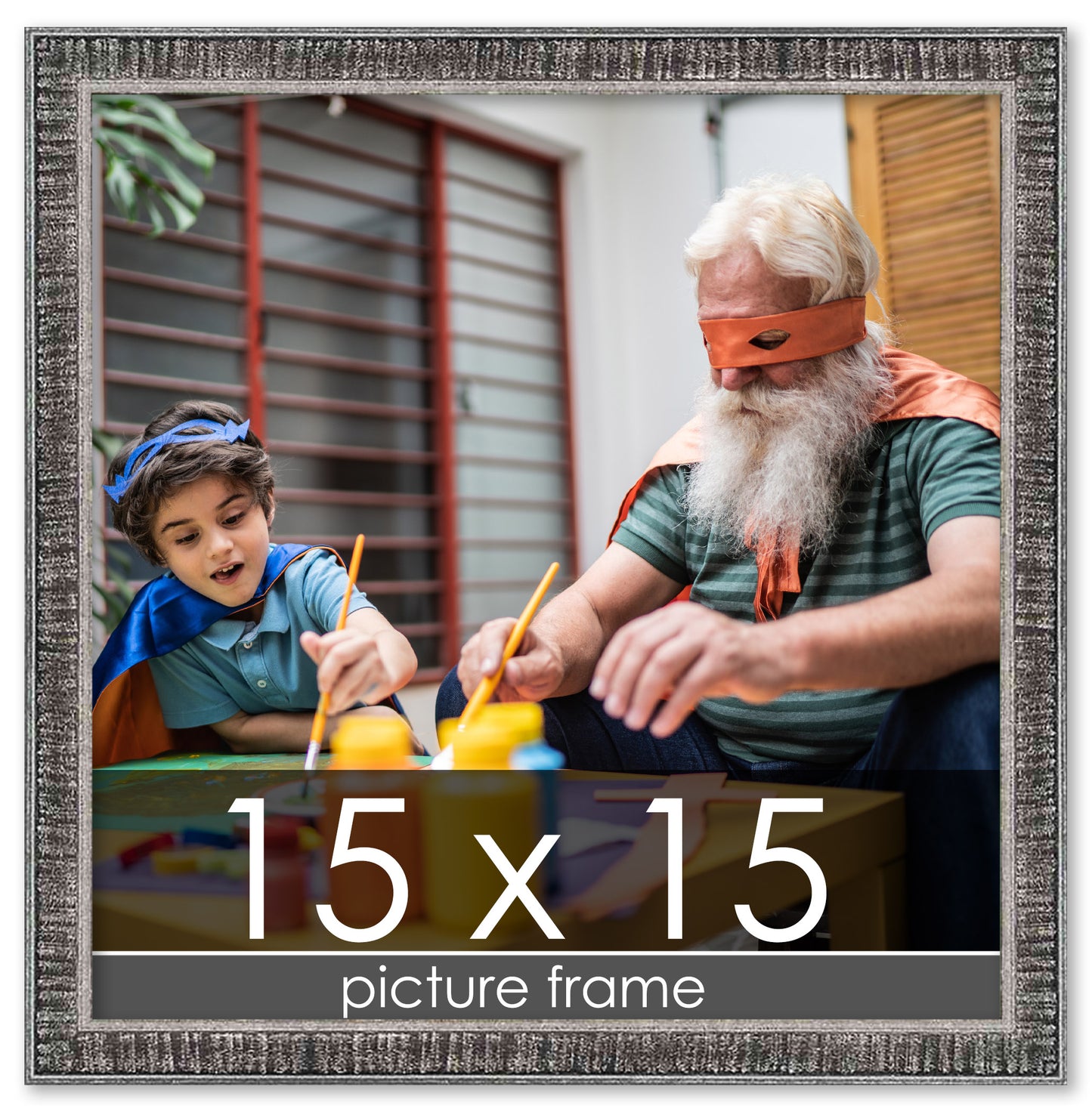 Distressed/Aged Black Wood Picture Frame