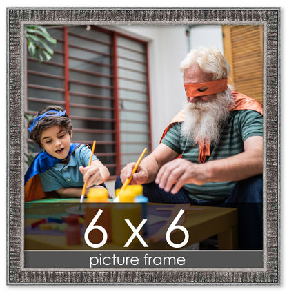 Distressed/Aged Black Wood Picture Frame