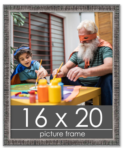 Distressed/Aged Black Wood Picture Frame