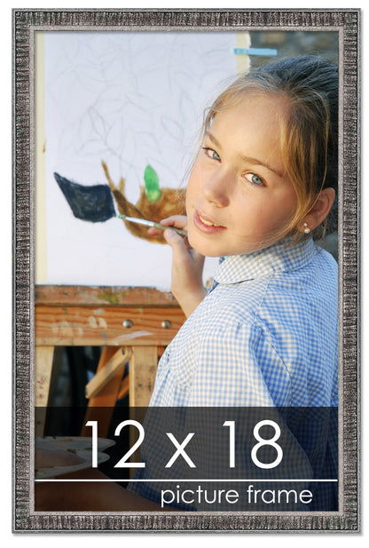 Distressed/Aged Black Wood Picture Frame