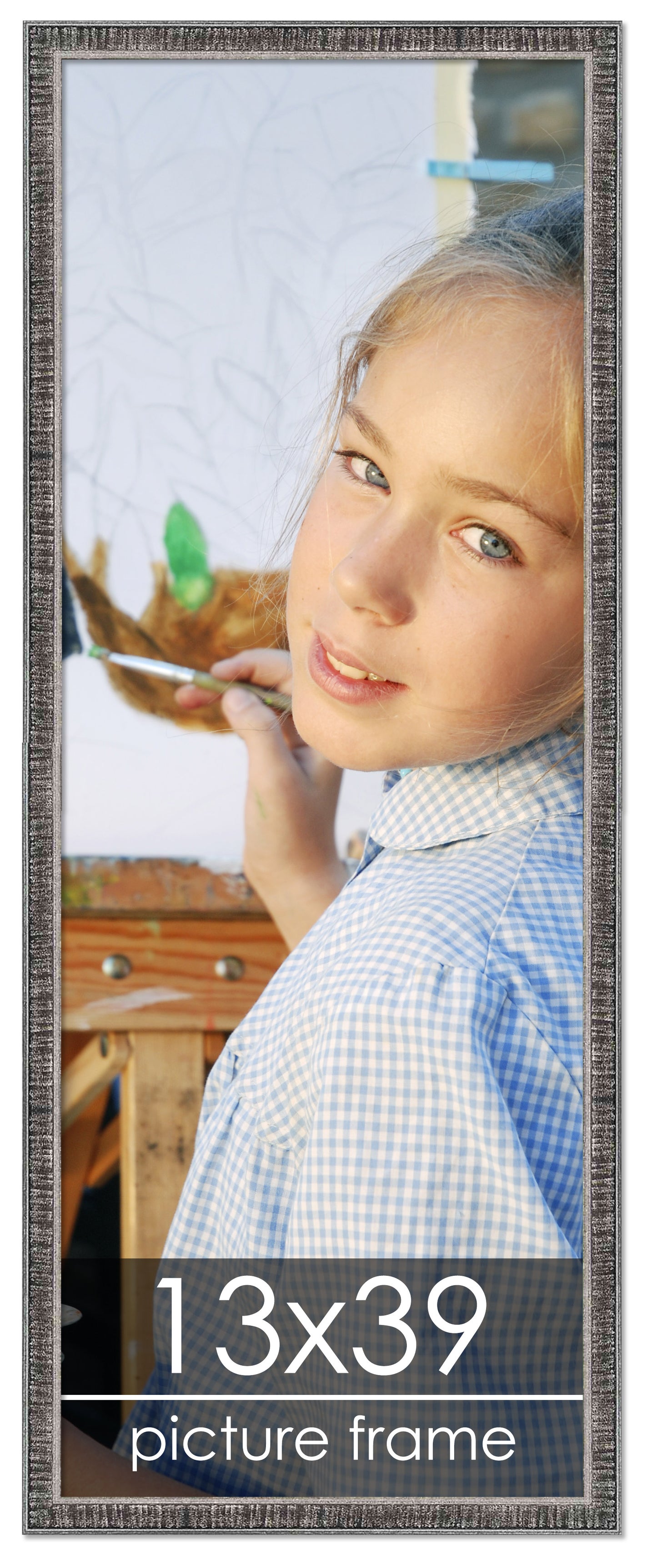 Distressed/Aged Black Wood Picture Frame