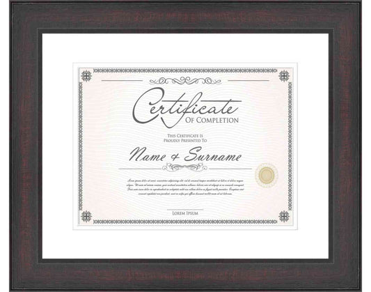 Mahogany Frame for Certificates & Diplomas