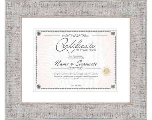 White Frame for Certificates & Diplomas