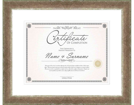 Antique Silver Frame for Certificates & Diplomas