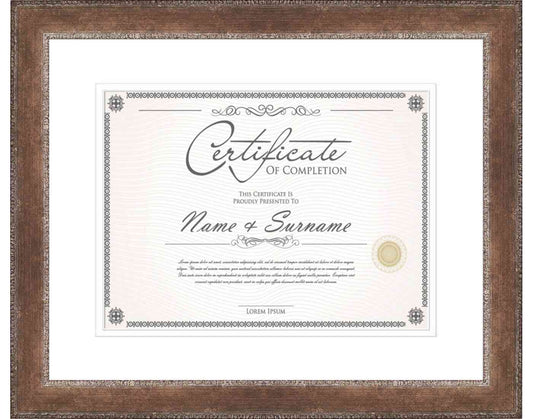 Antique Silver Frame for Certificates & Diplomas
