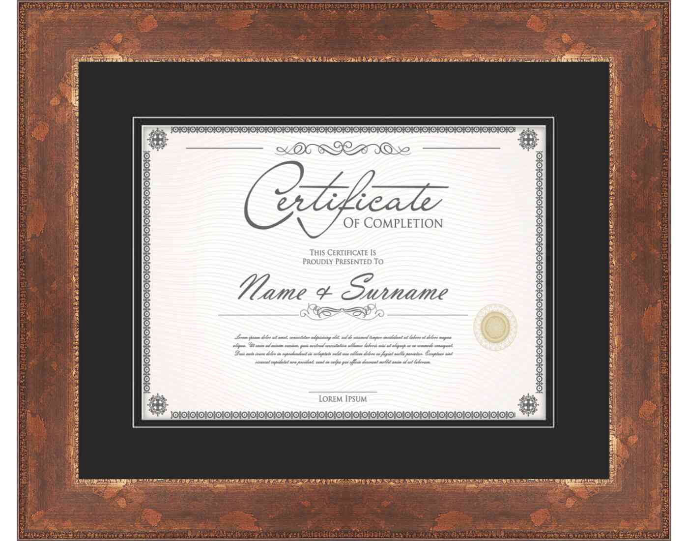 Antique Gold Frame for Certificates & Diplomas