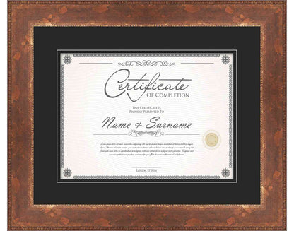 Antique Gold Frame for Certificates & Diplomas