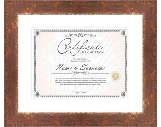 Antique Gold Frame for Certificates & Diplomas