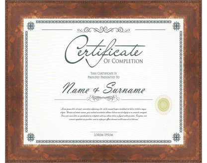Antique Gold Frame for Certificates & Diplomas