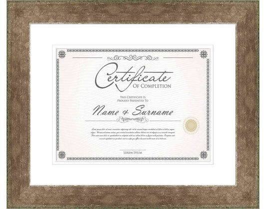 Antique Silver Frame for Certificates & Diplomas