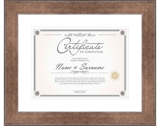 Antique Silver Frame for Certificates & Diplomas