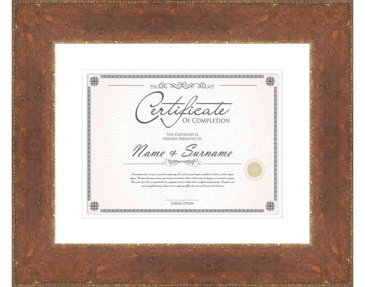 Antique Gold Frame for Certificates & Diplomas