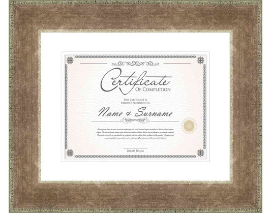 Antique Silver Frame for Certificates & Diplomas