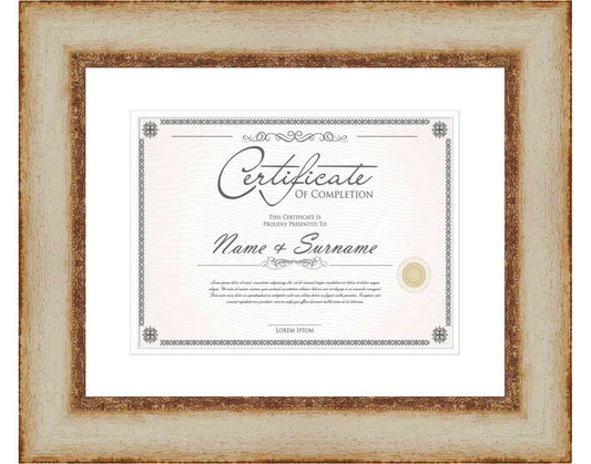 White Frame for Certificates & Diplomas