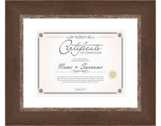 Walnut Frame for Certificates & Diplomas