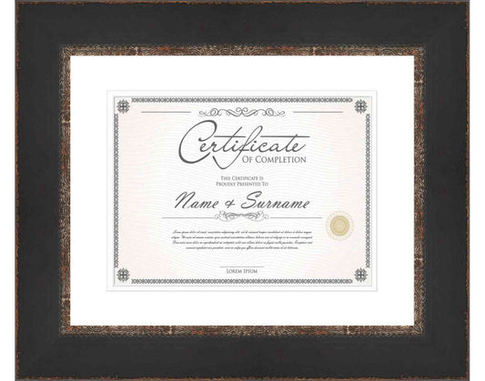 Black Frame for Certificates & Diplomas