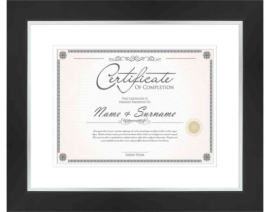 Black Frame for Certificates & Diplomas
