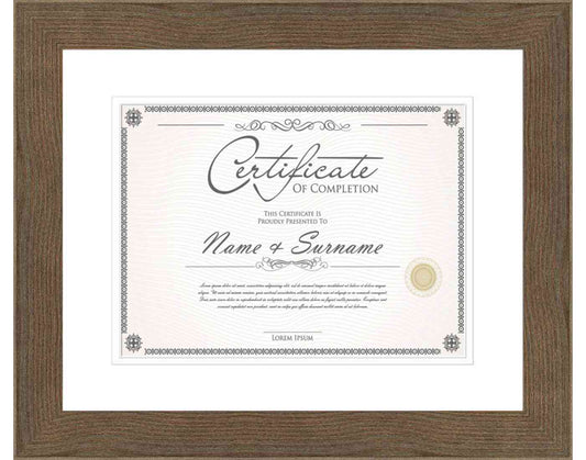 Walnut Frame for Certificates & Diplomas