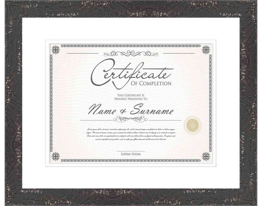 Black Frame for Certificates & Diplomas