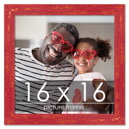 Shabby Chic Red Wood Picture Frame