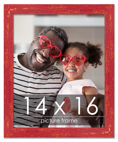 Shabby Chic Red Wood Picture Frame
