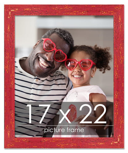 Shabby Chic Red Wood Picture Frame