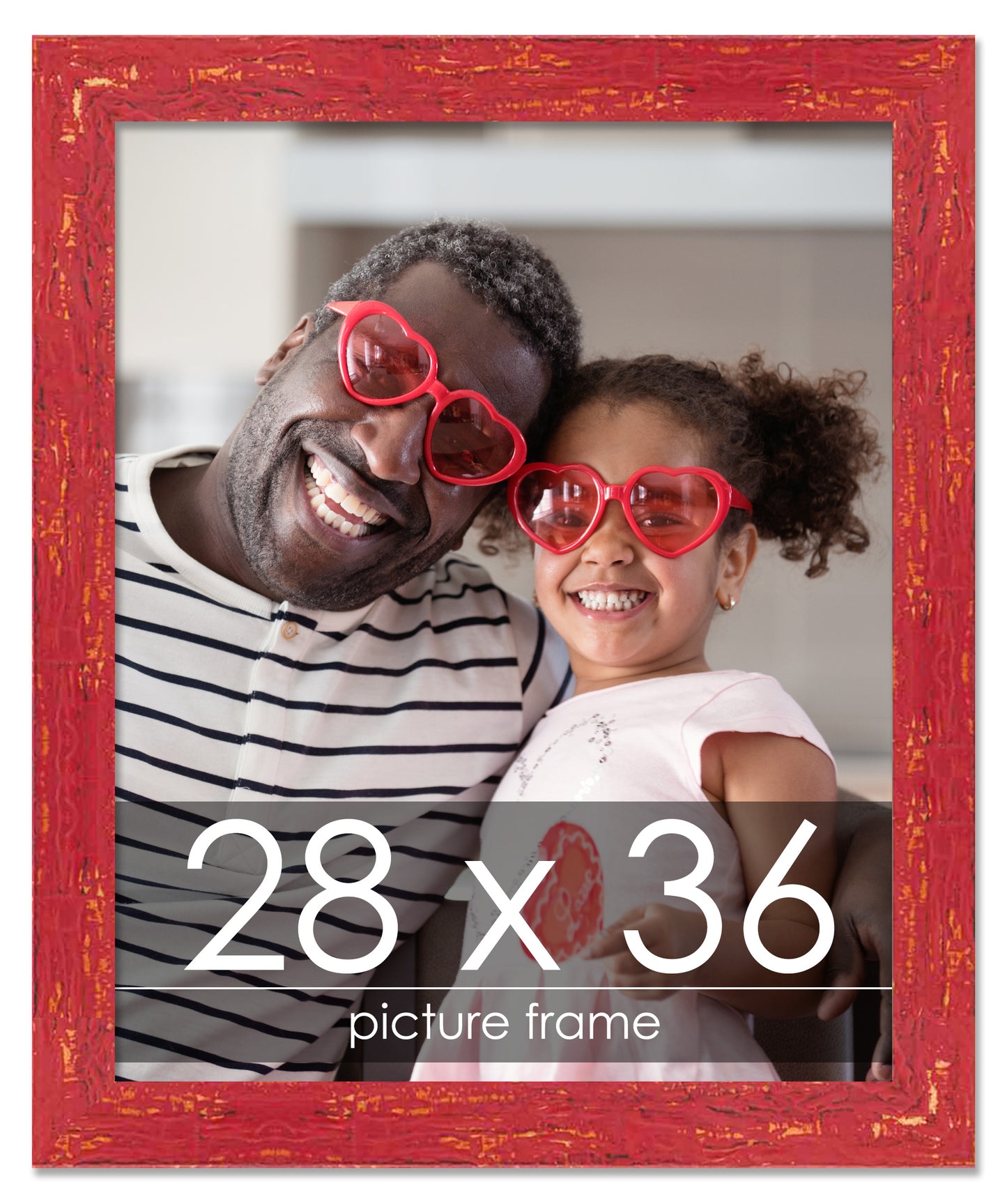 Shabby Chic Red Wood Picture Frame