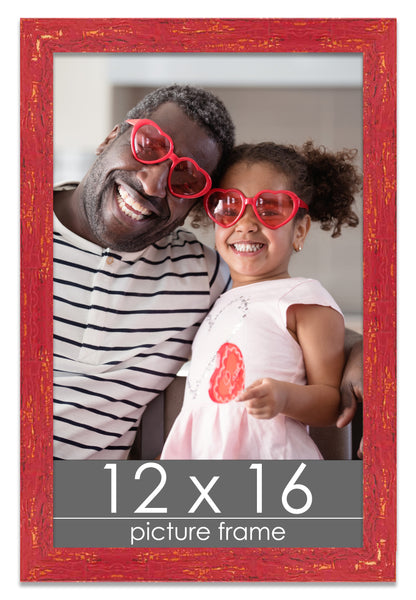 Shabby Chic Red Wood Picture Frame