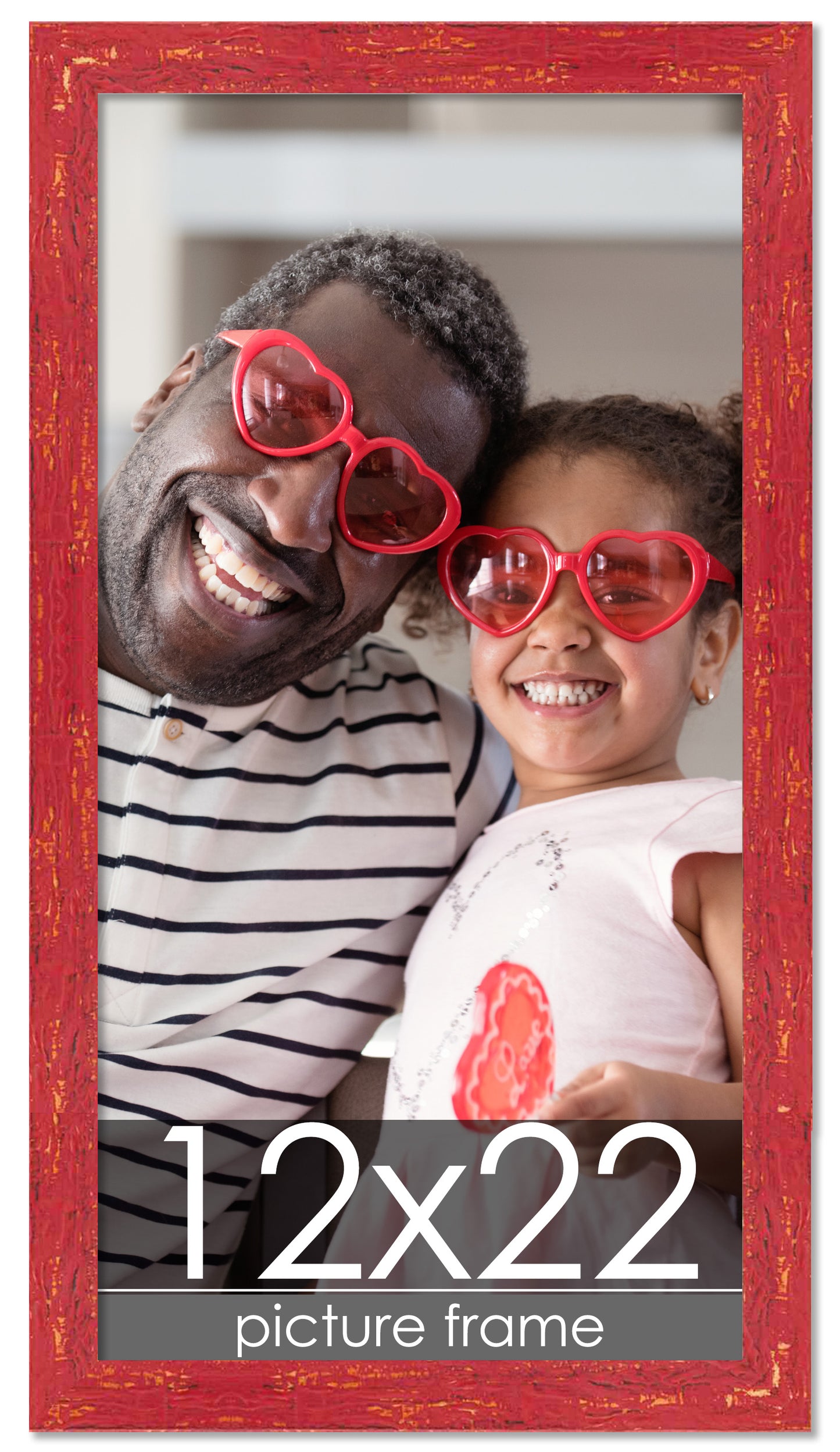 Shabby Chic Red Wood Picture Frame