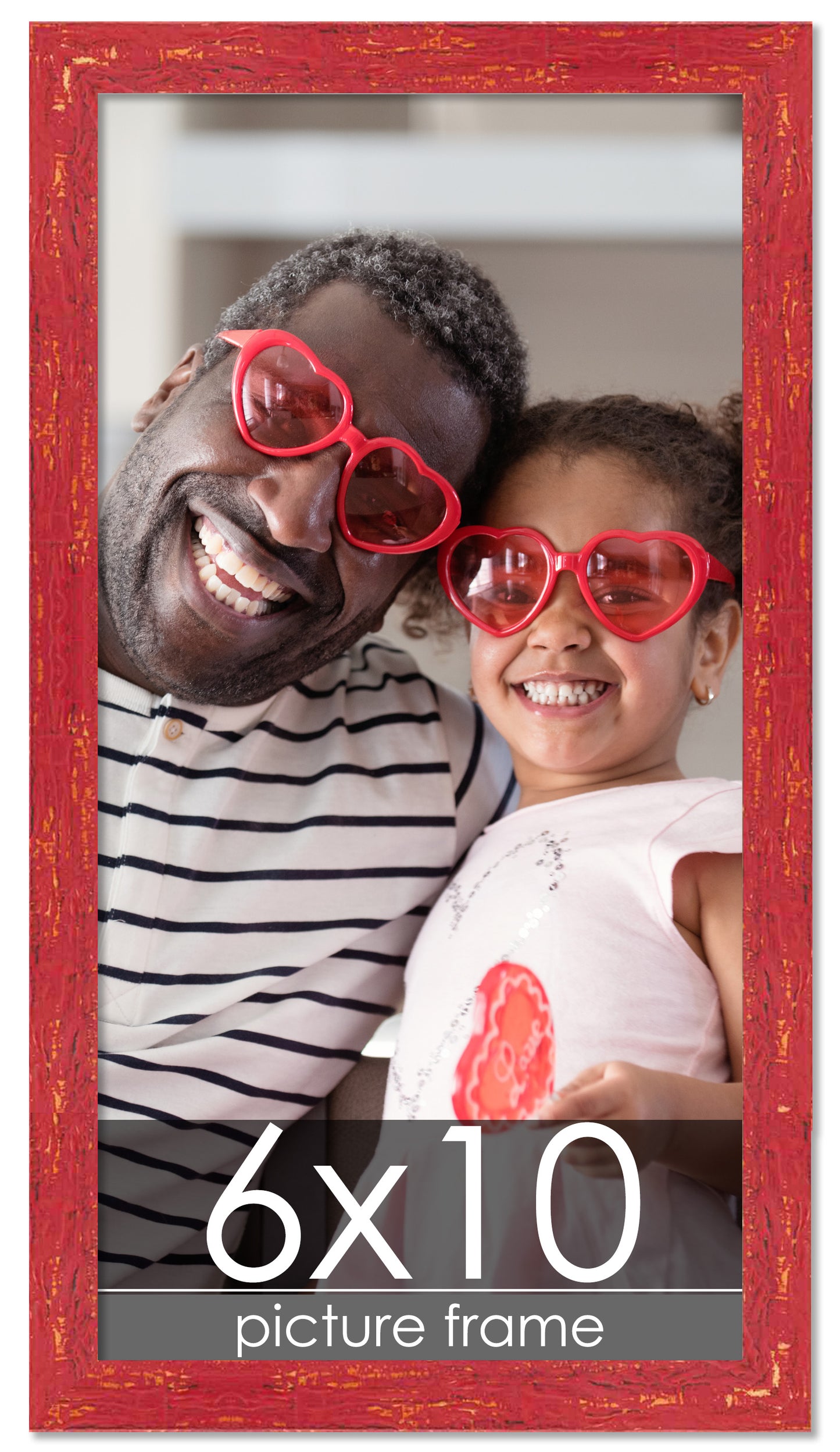 Shabby Chic Red Wood Picture Frame