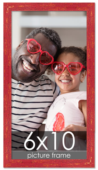 Shabby Chic Red Wood Picture Frame