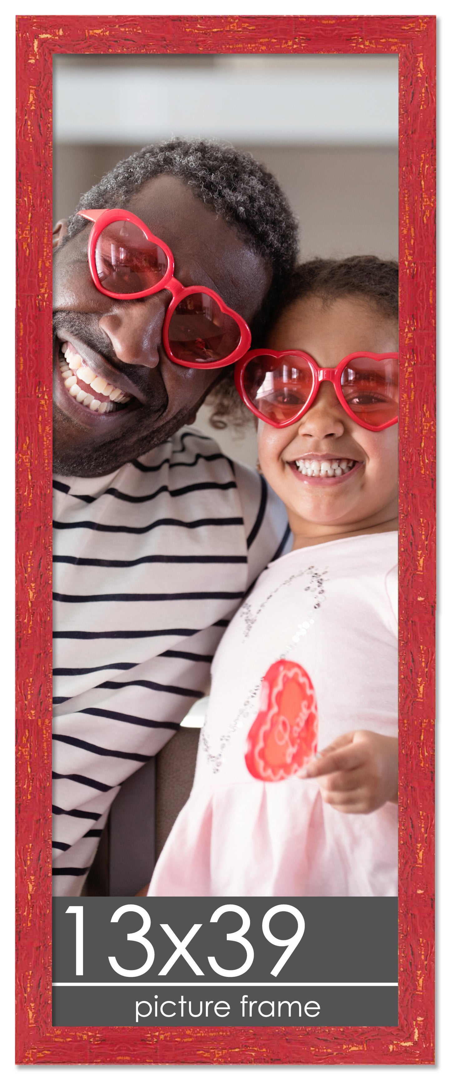 Shabby Chic Red Wood Picture Frame