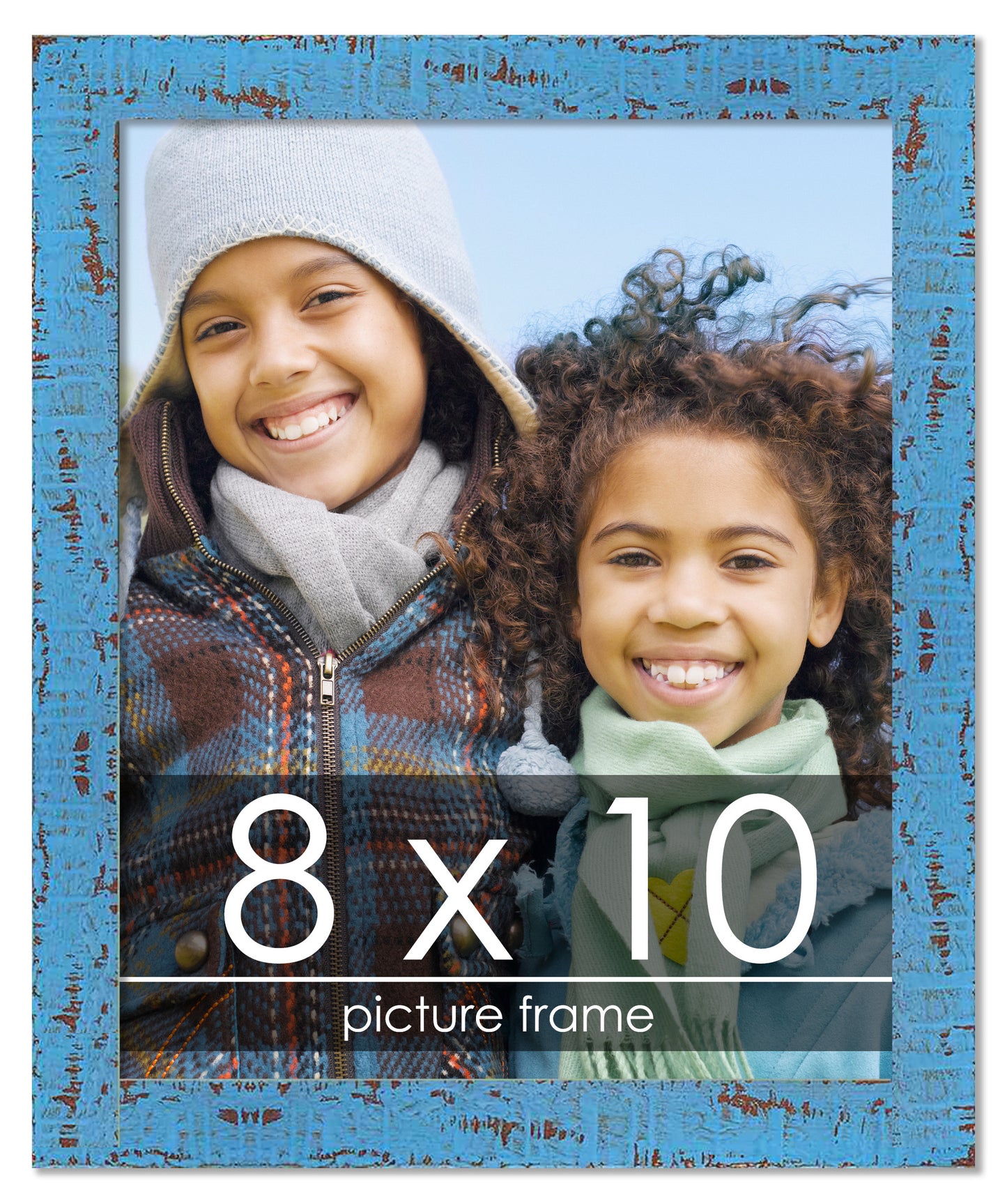 Shabby Chic Blue Wood Picture Frame