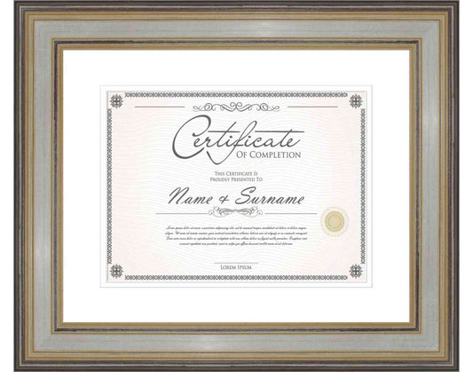 Silver Frame for Certificates & Diplomas