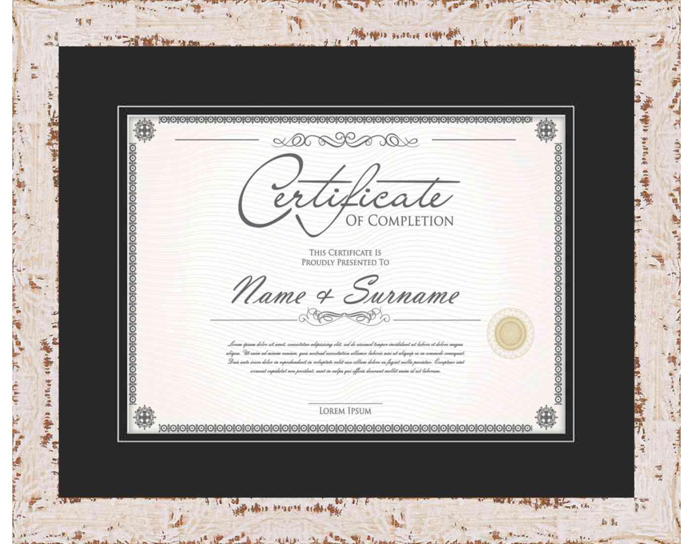 White Frame for Certificates & Diplomas