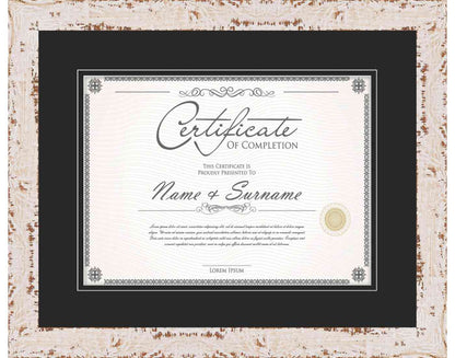 White Frame for Certificates & Diplomas