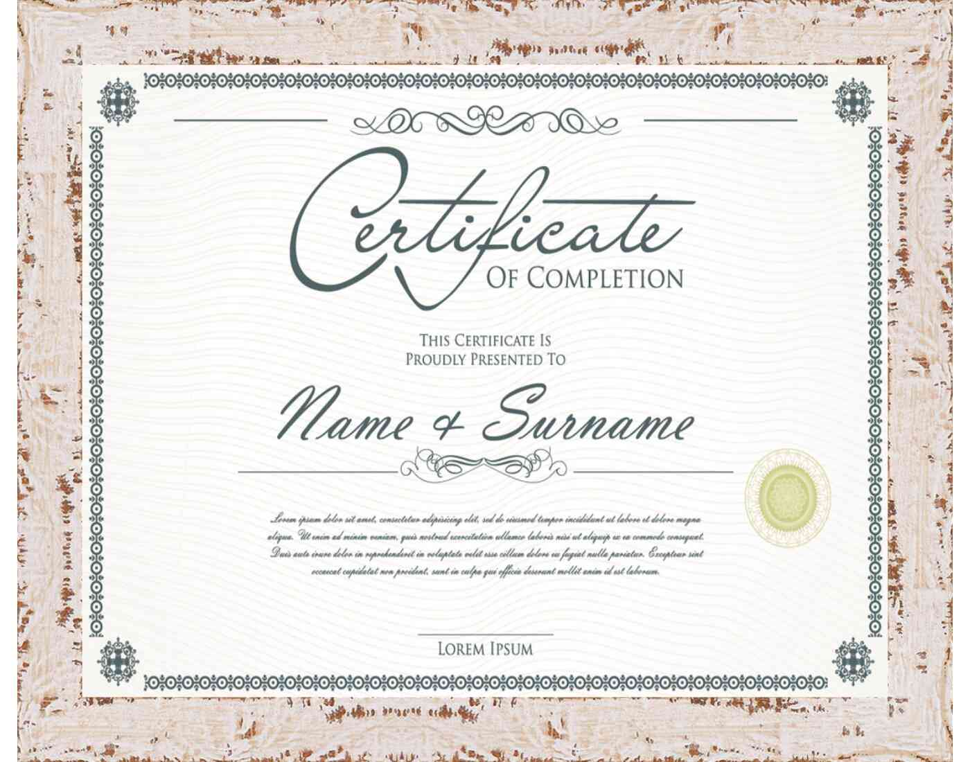 White Frame for Certificates & Diplomas