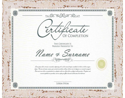 White Frame for Certificates & Diplomas