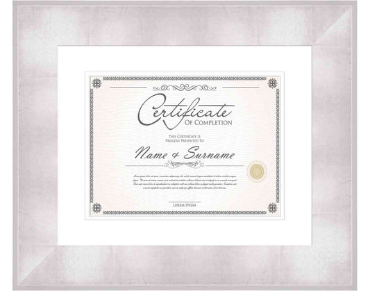 Silver Frame for Certificates & Diplomas
