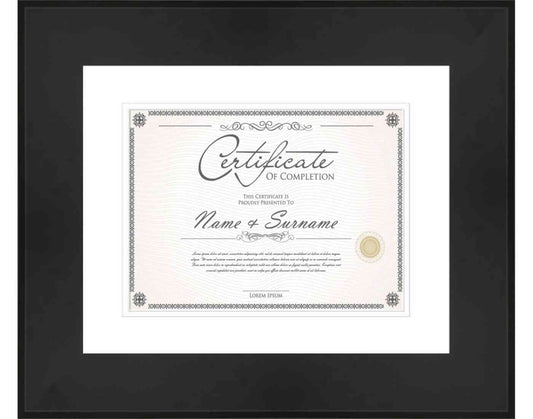 Black Frame for Certificates & Diplomas
