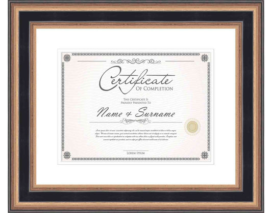 Gold Frame for Certificates & Diplomas