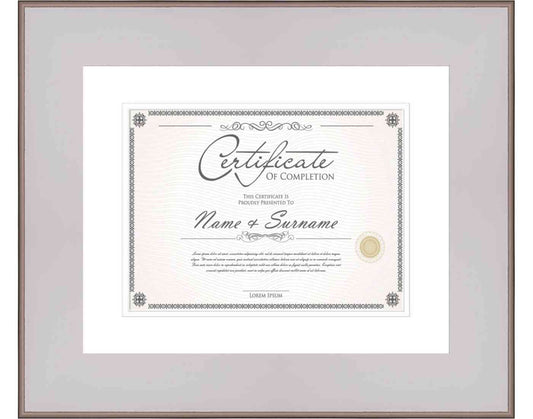 Silver Frame for Certificates & Diplomas