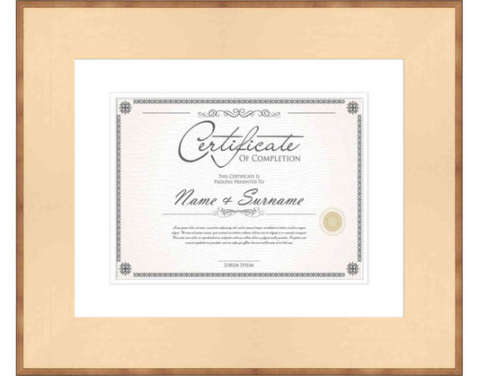 Gold Frame for Certificates & Diplomas