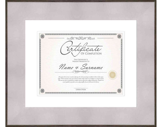 Silver Frame for Certificates & Diplomas